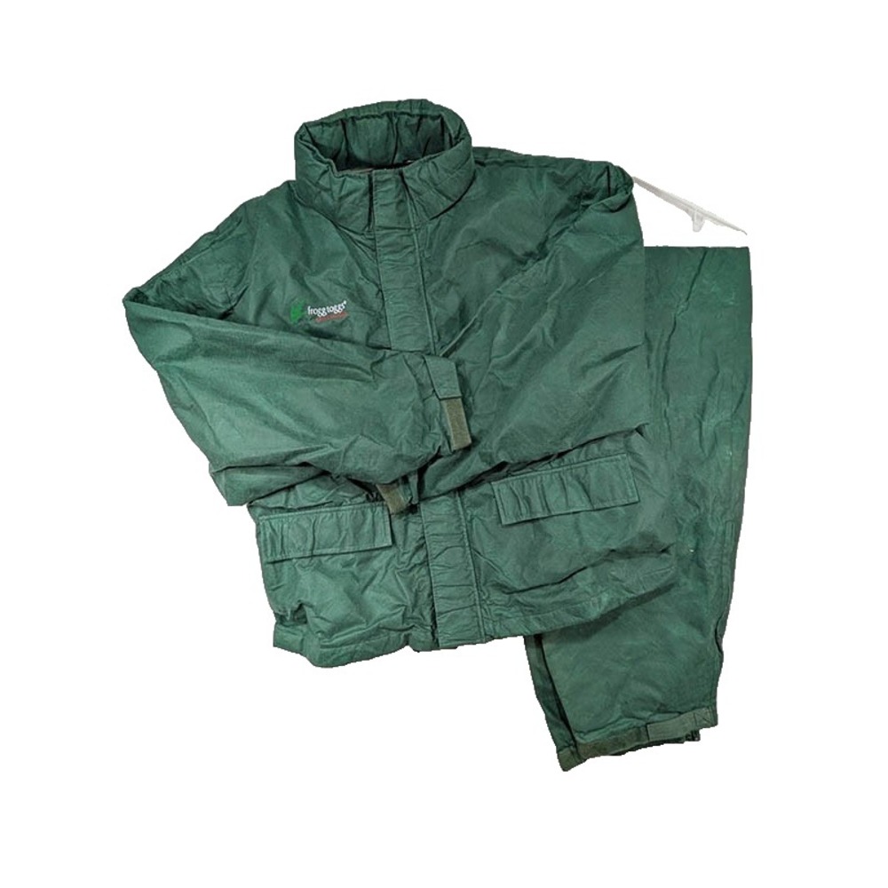 Frogg Toggs Rain Suit Set Mens XL Green Motorcycle Biker Outdoor Gorpcore Hiking